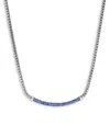 John Hardy Jh Essential Sapphire Necklace In Blue/silver