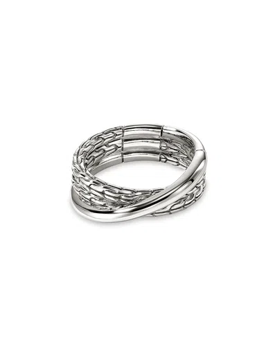 JOHN HARDY STERLING SILVER JH ESSENTIALS CROSSOVER RING