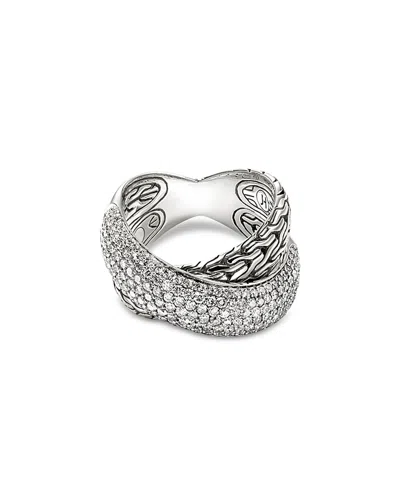 John Hardy Sterling Silver Jh Essentials Diamond Crossover Ring, 1.77 Ct. T. W.