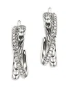 John Hardy Jh Essentials Crossover Earrings, 20.5mm In Silver