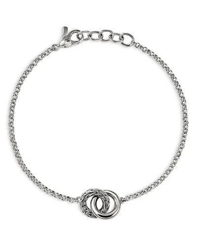 John Hardy Sterling Silver Jh Essentials Interlocking Circle Chain Bracelet In Gray