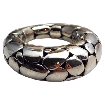 Pre-owned John Hardy Sterling Silver Kali Pebble Ring Size 5.25 - 5.5 #25371 In Multi