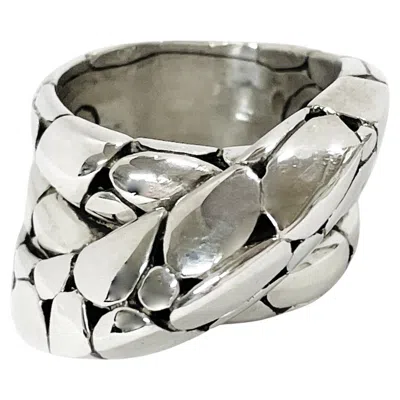 Pre-owned John Hardy Sterling Silver Kali Twist Band Ring, Size 6, Usa, 1990 In Multi