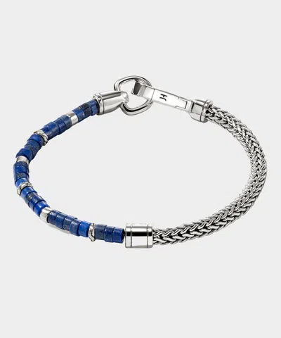 John Hardy Sterling Silver Lapis Hardstone Bracelet In Silver