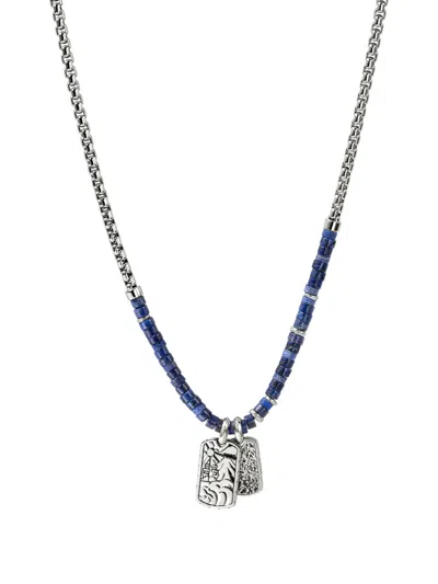 John Hardy Sterling Silver Lapis Lazuli Amulet Necklace