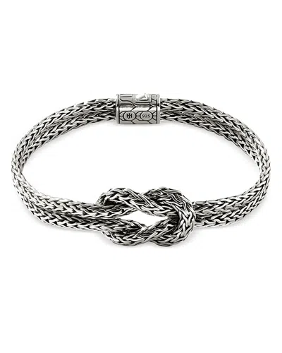 John Hardy Sterling Silver Love Knot Bracelet In Metallic