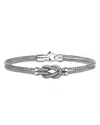 John Hardy Sterling Silver Love Knot Diamond Bracelet In Silver