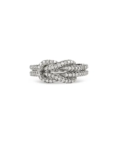 JOHN HARDY STERLING SILVER LOVE KNOT DIAMOND RING