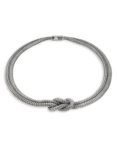 John Hardy Sterling Silver Love Knot Double Strand Chain Necklaces In Neutral