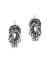 John Hardy Sterling Silver Love Knot Hoop Earrings In Metallic