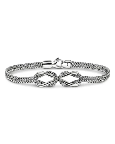 John Hardy Sterling Silver Love Knot Infinity Woven Link Bracelet In White