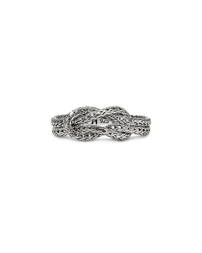 John Hardy Sterling Silver Love Knot Woven Ring In Metallic