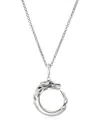 John Hardy Sterling Silver Naga Blue Sapphire Necklace In Silver