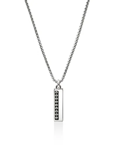 John Hardy Sterling Silver Nailhead Tag Necklace, 24
