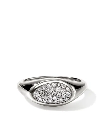 John Hardy Sterling Silver Pebble Diamond Ring
