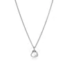 John Hardy Silver Pebble Diamond Heart Pendant Necklace, 16-18 In Silver Tone