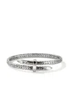 John Hardy Sterling Silver Classic Chain Diamond Pave Bypass Cuff Bracelet In Silber