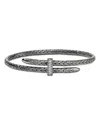 John Hardy Sterling Silver Spear Diamond Pave Flex Bypass Cuff Bracelet In Silver