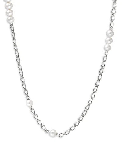 John Hardy Surf Silver Link Necklace In Sterling Silver