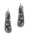 John Hardy Surf J Diamond Hoop Earrings In Black/silver
