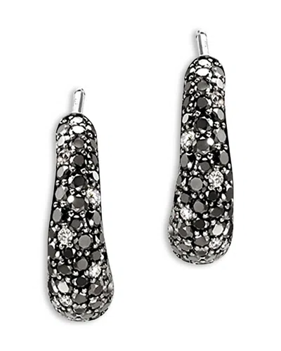 John Hardy Surf J Diamond Hoop Earrings In Sterling Silver