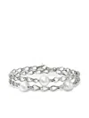 John Hardy Sterling Silver Surf Wrap Pearl Bracelet