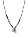 John Hardy Sterling Silver Tag Beaded Necklace In Metallic