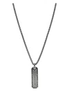 John Hardy Sterling Silver Tag Necklace In Metallic