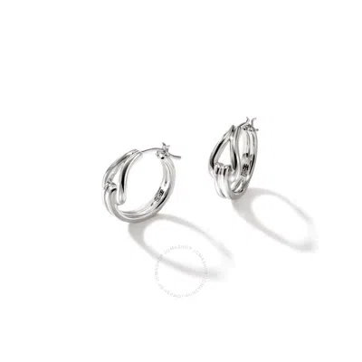 John Hardy Surf Hoop Earring In Silver-tone