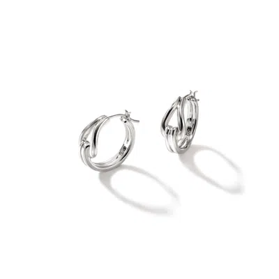 John Hardy Surf Hoop Earring In Sterling Silver