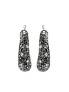 John Hardy Surf J Diamond Hoop Earrings In Silver