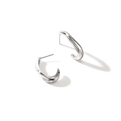 John Hardy Surf J Hoop Earring In Sterling Silver