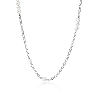 John Hardy Surf Silver Link Necklace In Sterling Silver