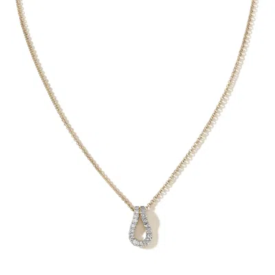 John Hardy Surf Pendant Necklace In Gold