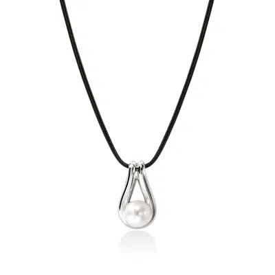 John Hardy Surf Pendant Necklace In Black