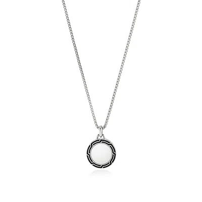 John Hardy Tag Necklace In Black