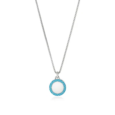 John Hardy Tag Necklace In Blue