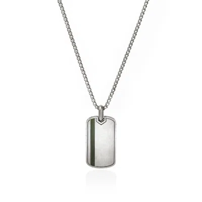 John Hardy Tag Necklace In Green