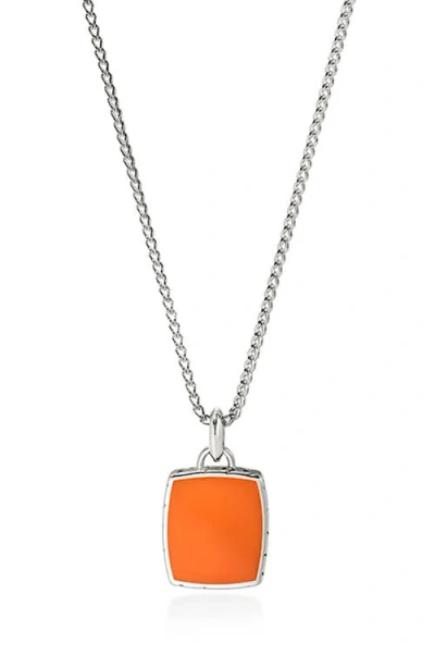 John Hardy Tag Necklace Sterling Silver In Metallic