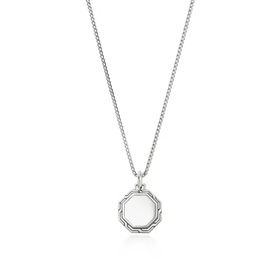 John Hardy Tag Necklace In Sterling Silver