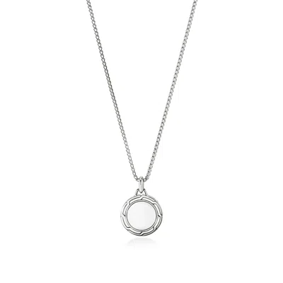 John Hardy Tag Necklace In Sterling Silver