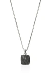 John Hardy Tag Necklace, Sterling Silver, Gemstones In Metallic