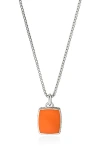 John Hardy Tag Pendant Neckalce, 1.7mm In Orange