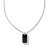 John Hardy Sterling Silver Onyx Etruscan Dog Tag Pendant Necklace, 22 In Sterling Silver