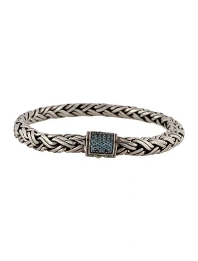 Pre-owned John Hardy Topaz Angled Chain Link Bracelet, 6.75" In Multi