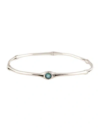 Pre-owned John Hardy Topaz Bamboo Bangle Bracelet, 8" In Multi
