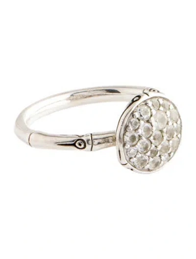 Pre-owned John Hardy Topaz Bamboo Cocktail Ring In Multi