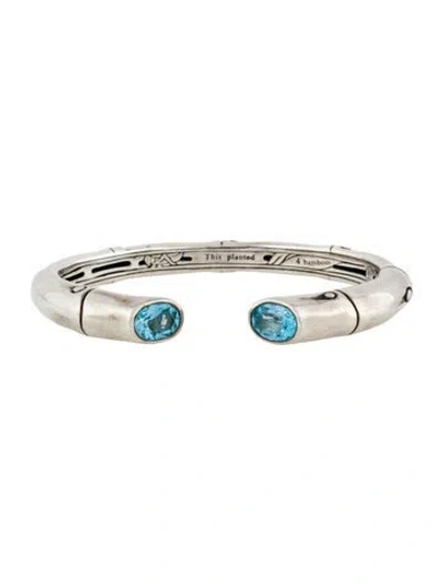Pre-owned John Hardy Topaz Bamboo Medium Kick Cuff, 6.5" In Multi