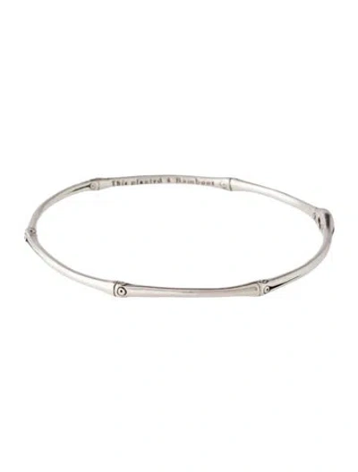 Pre-owned John Hardy Topaz Bamboo Slim Bangle Bracelet, 8.25" In Multicolor