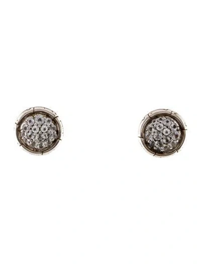 Pre-owned John Hardy Topaz Bamboo Stud Earrings In Multi